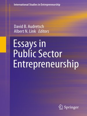 cover image of Essays in Public Sector Entrepreneurship